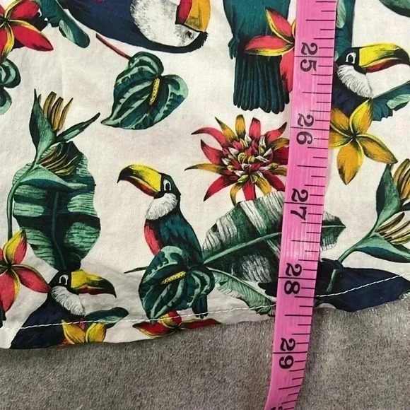 [L]DJAB For Simons Tropical Toucan  Bird Print L/S Button Down Shirt-NWOT - Picture 10 of 13